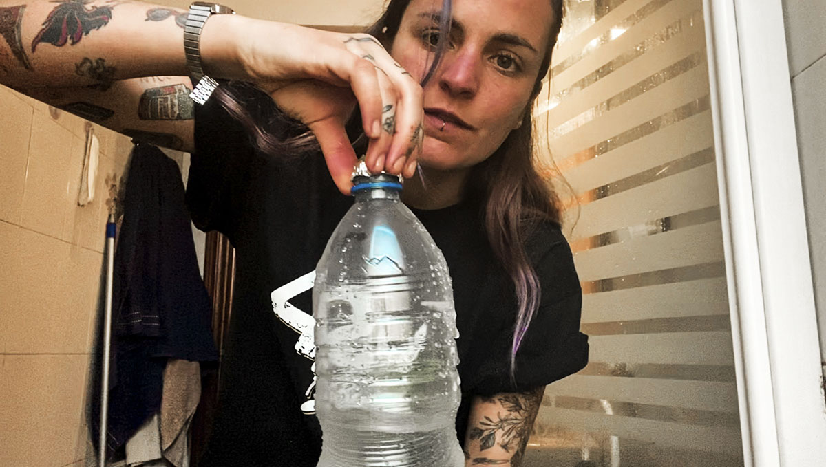 Keep your bowl packed before filling your waterfall bong with water.