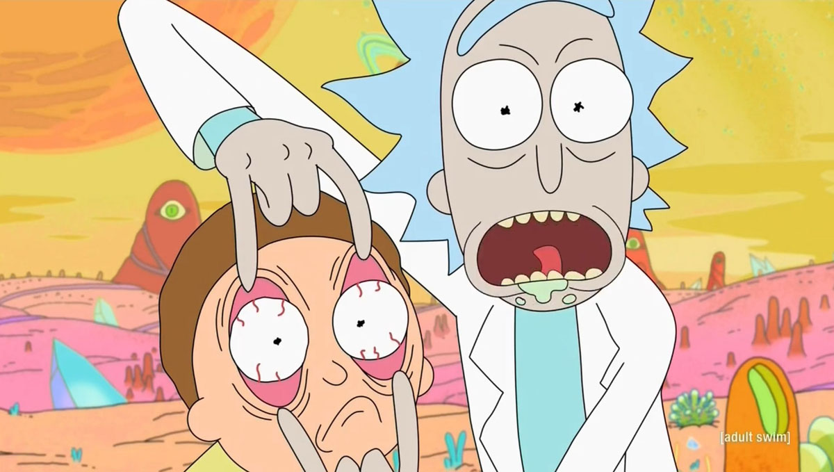 Tag en og rejs gennem universet på skøre eventyr med Rick and Morty.