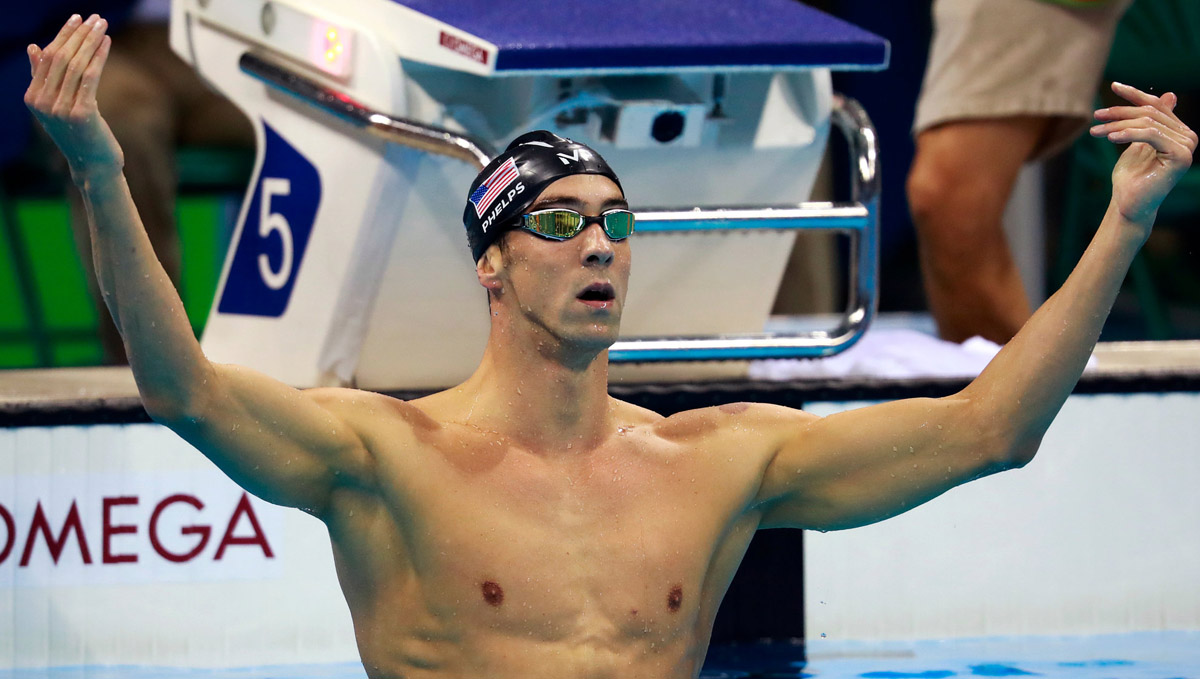 Michael Phelps, an Olympic swimmer who uses plants.