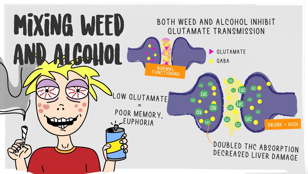 The effects of mixing alcohol and plants: the effects of mixing plants and alcohol on the brain