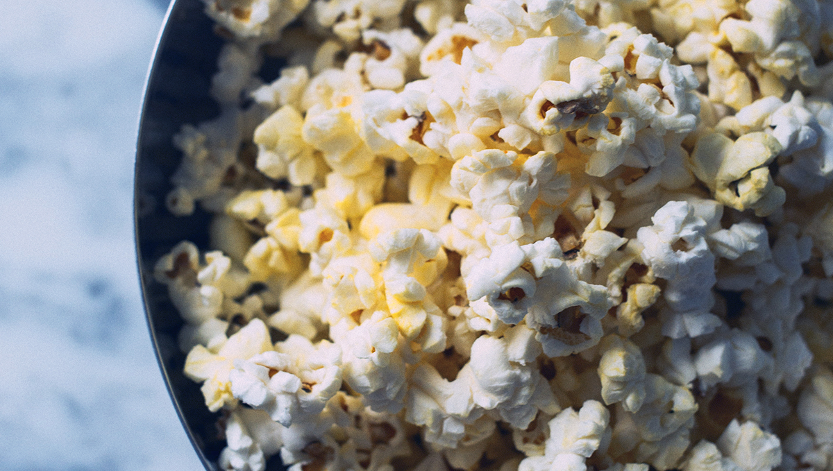 Make popcorn for getting rid of plants smell fast.