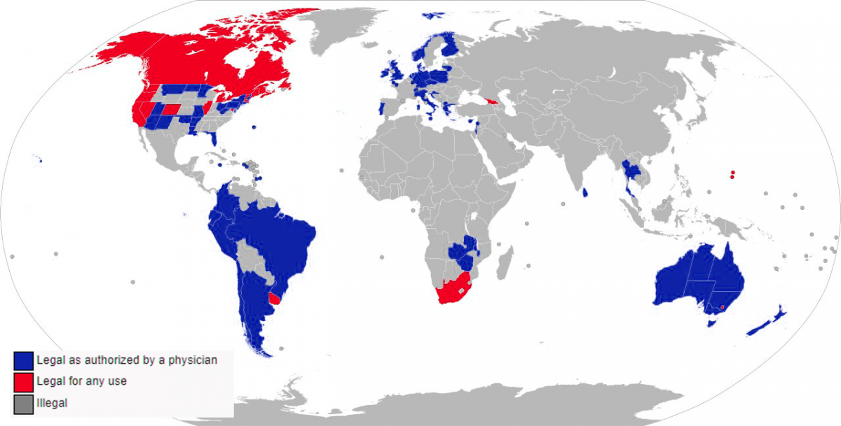 Legal medical plants map