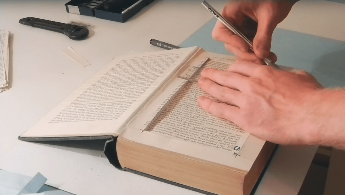 Make a DIY hollow book to stash your plants at home.