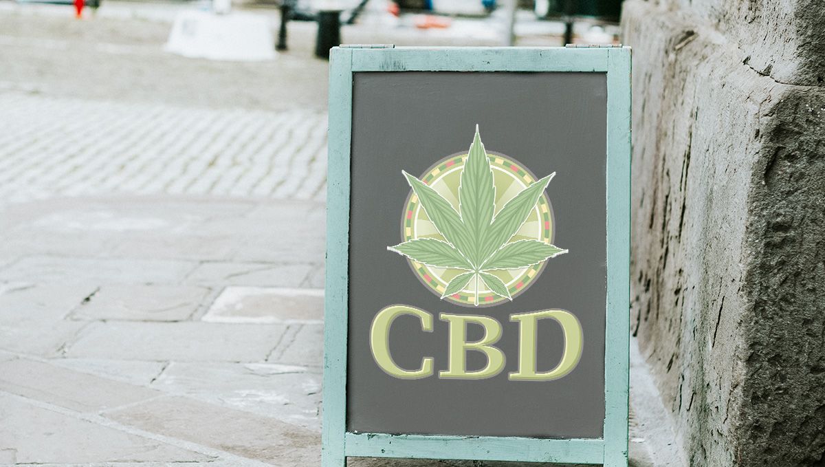 Weed in Finland: Cannabis Legal Status Guide: A CBD sidewalk sign