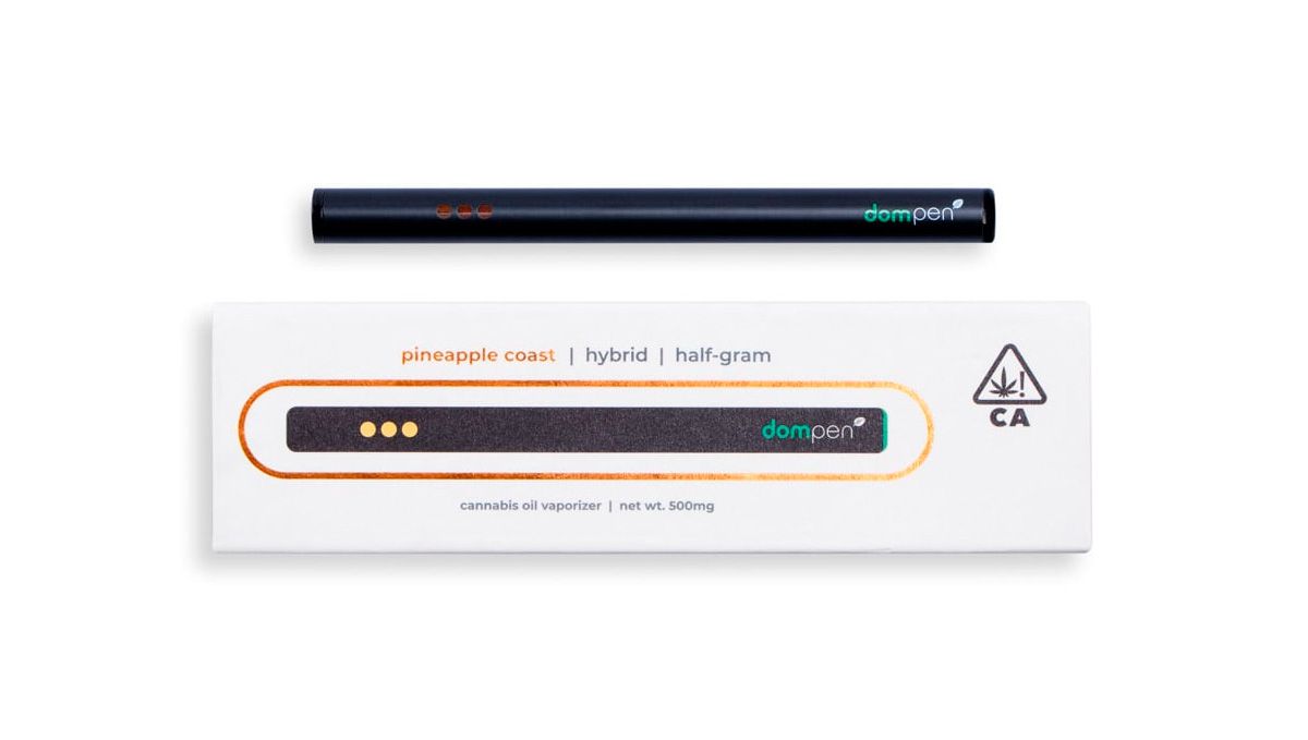 Tips For Choosing Best Plants Pens To Puff In: A product picture of a black Dompen plants pen and its package