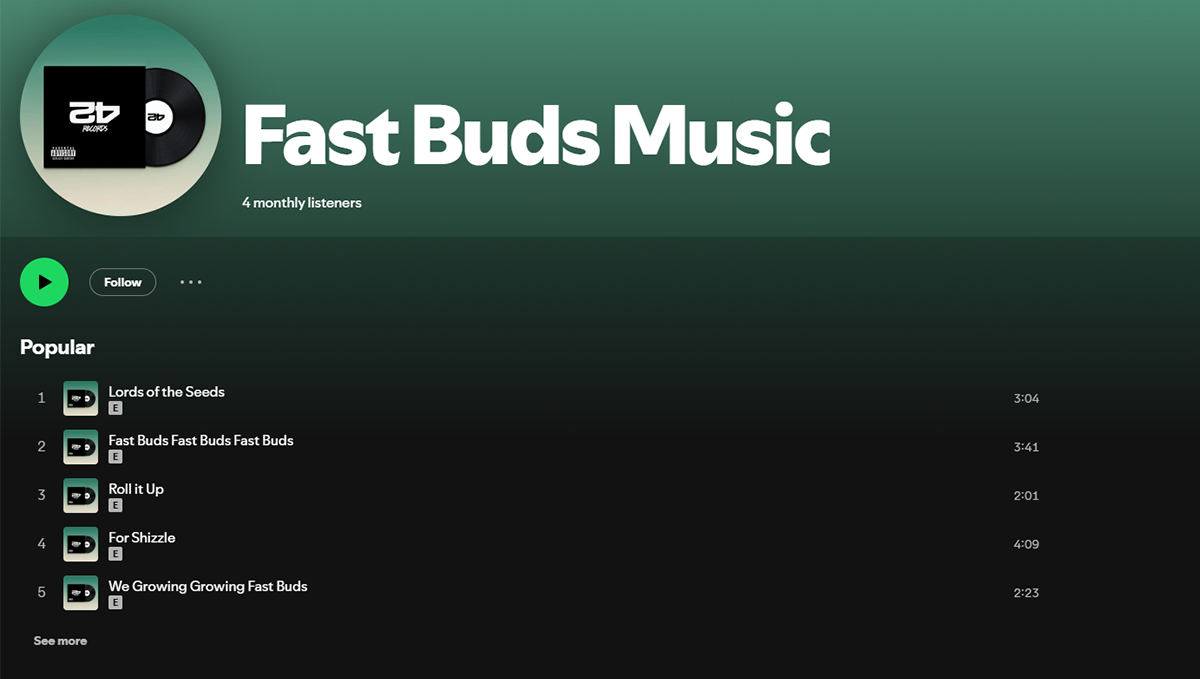 세바스티안이 새로운 Fast Buds 뮤직 앨범을 대마초 재배 시간에 대해 설명하고 있습니다.