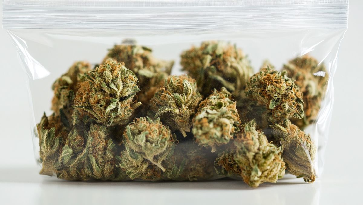 7 Grams of Weed: Understanding Marijuana Weights and Measurements: A bag with about a quarter of weed