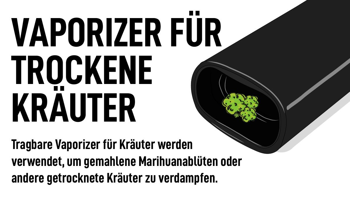 Illustration eines Cannabis Vaporizers f&uuml;r getrocknete Kr&auml;uter