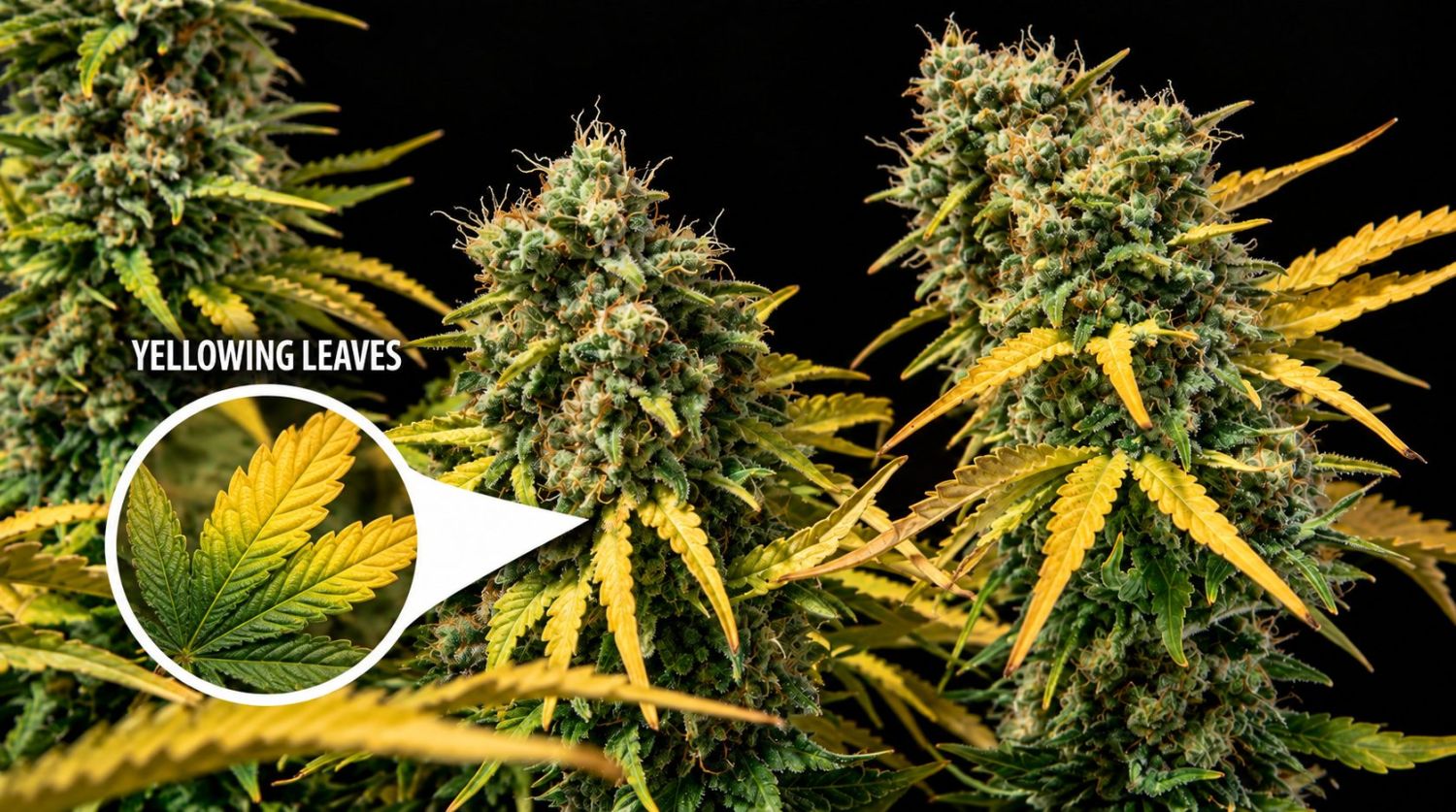 Harvest Your Autoflowering Cannabis: yellowing leaves