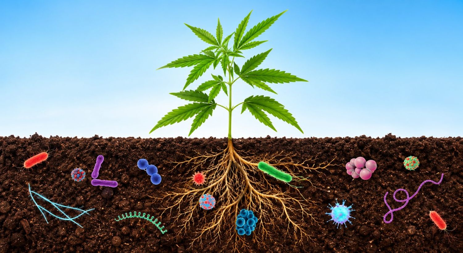 Cannabis Roots: beneficial microorganisms