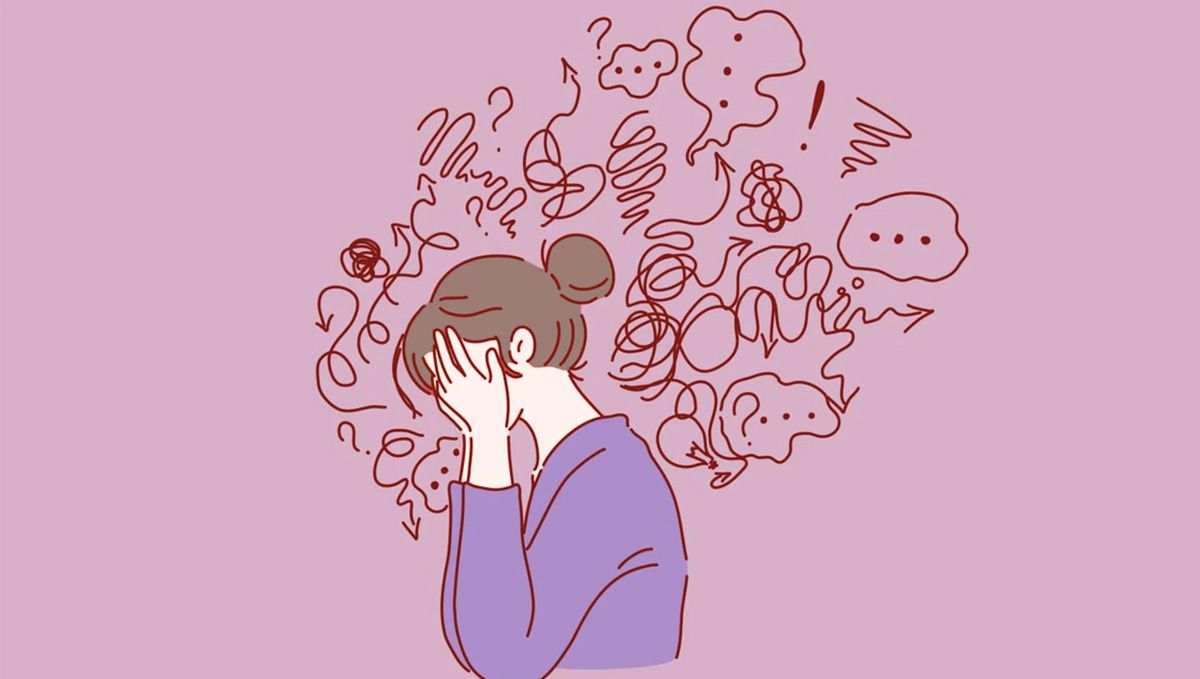 大麻は記憶喪失を引き起こす？ – 認知過負荷を示すイラスト