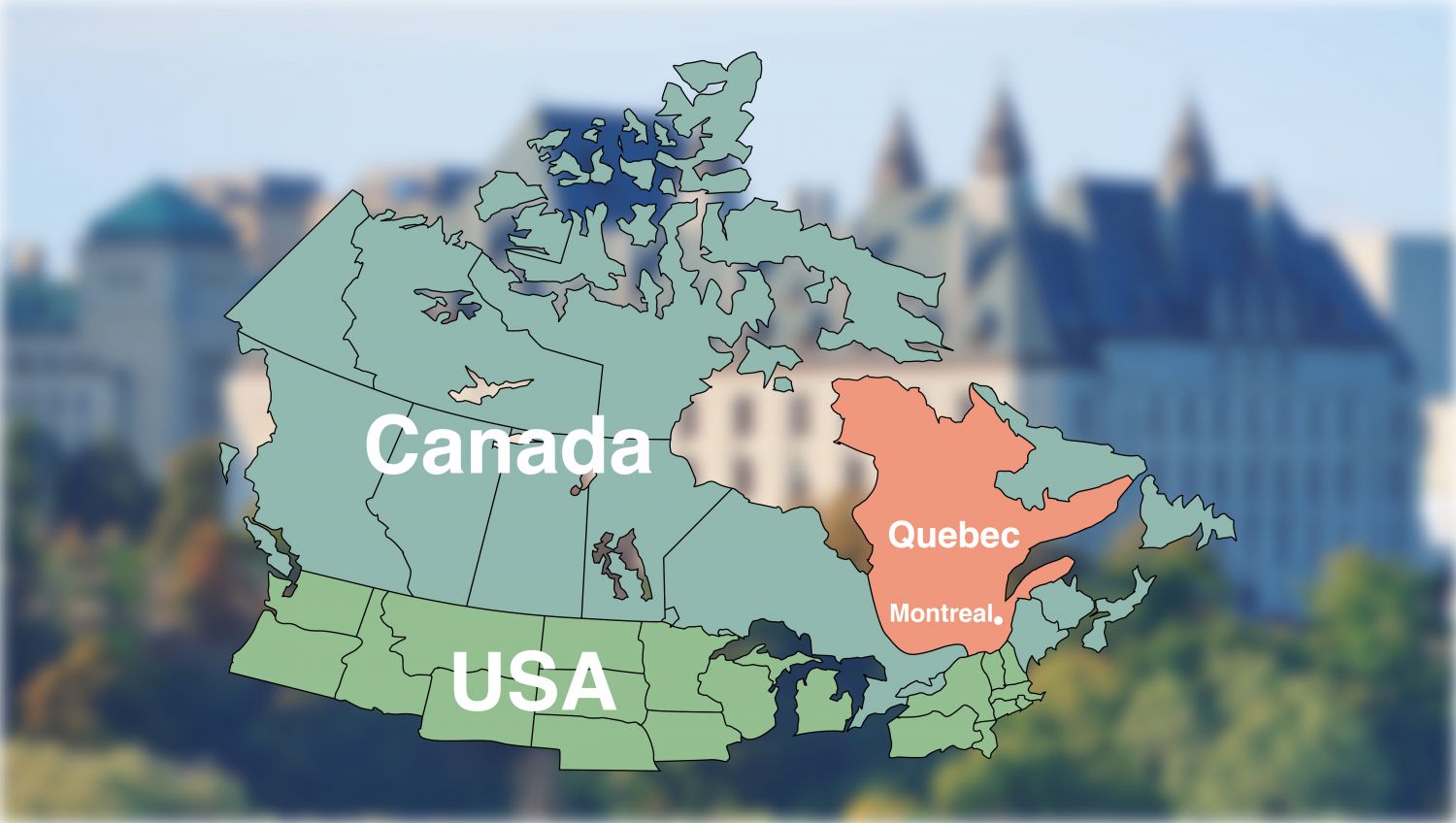 Quebec ist eine der dreizehn Provinzen und Territorien Kanadas.