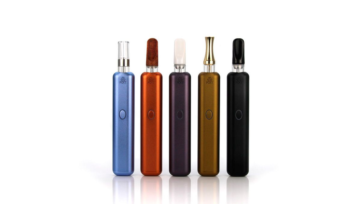 Tips For Choosing Best Plants Pens To Puff In: A product picture of five PCKT plants pens of different color and with different mouthpieces