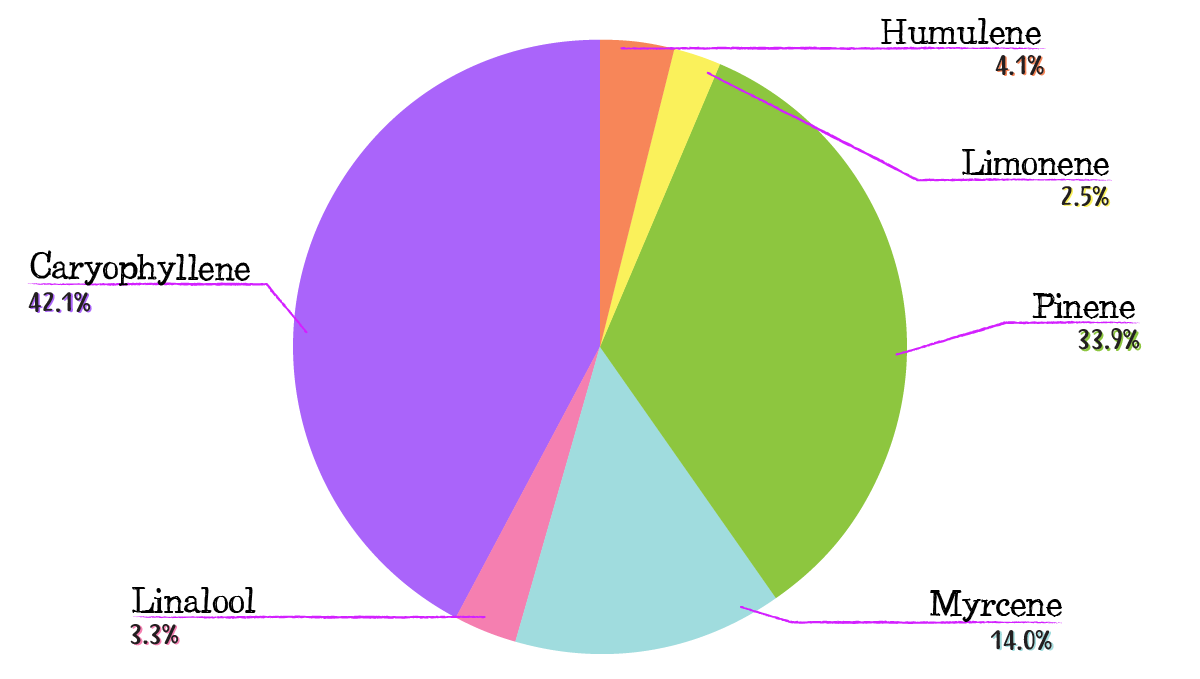 Trainwreck auto week-by-week: terpene profile
