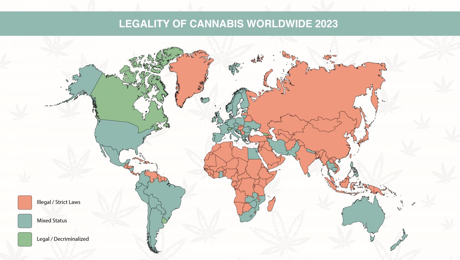 Rechtliche Lage für Plants weltweit 2023.