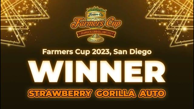Farmers Cup WINNER Strawberry Gorilla FB Talks Good Buddy Flowers