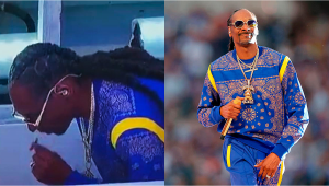 Snoop Dogg Caught Smoking Plants Before His Super Bowl Performance