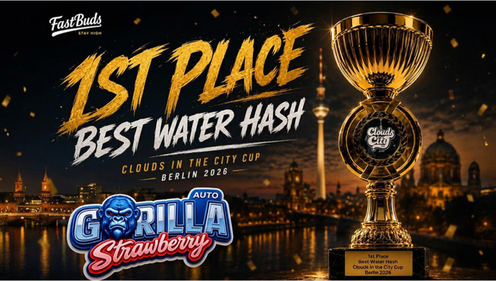 Strawberry Gorilla Auto Wins 1st Place for Best Water Extractions at Clouds in the City Cup Berlin 2026